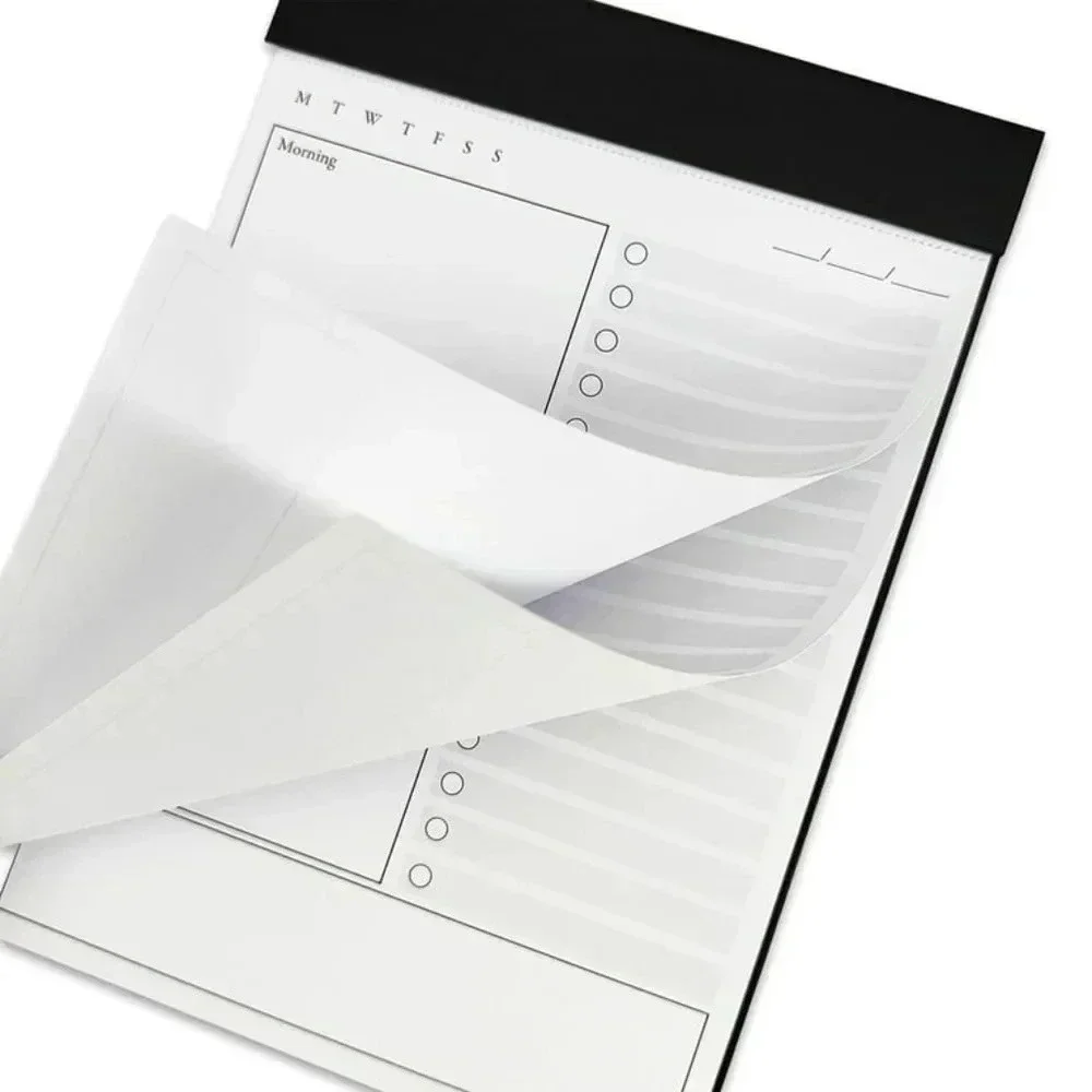 Pen+Gear Undated Daily Planner Pad, Black, 60 Sheets, 5.8 in x 8.3 in